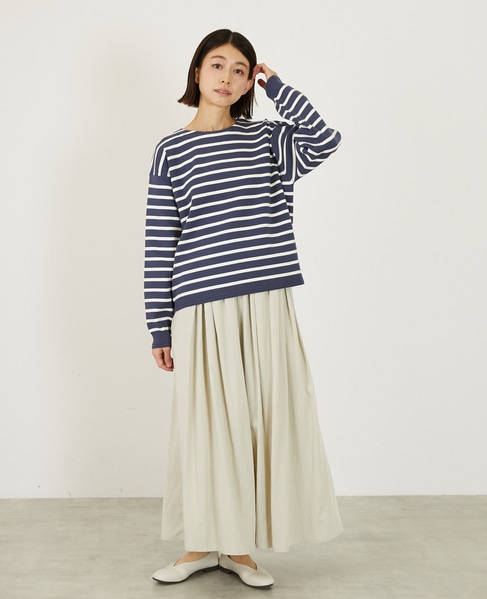 ボーダーボートネックニット 詳細画像 ネイビー 2