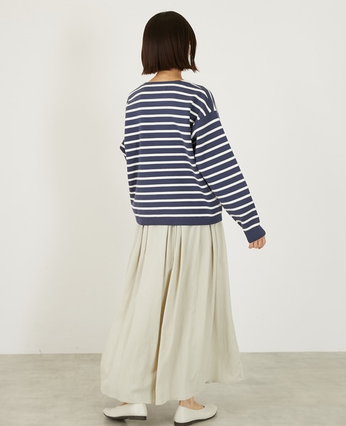 ボーダーボートネックニット 詳細画像 ネイビー 5