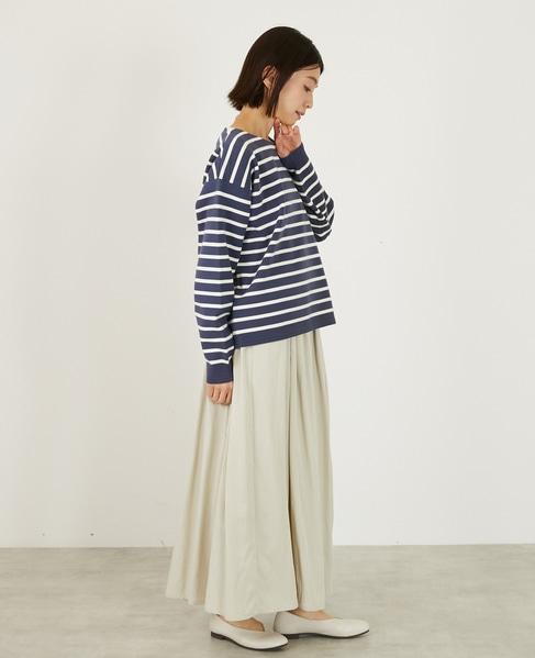 ボーダーボートネックニット 詳細画像 ネイビー 7