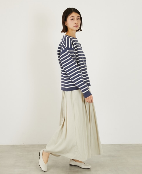 ボーダーボートネックニット 詳細画像 ネイビー 8