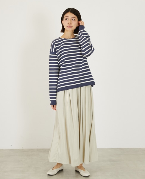 ボーダーボートネックニット 詳細画像 ネイビー 9