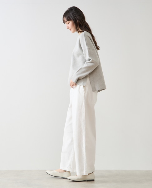 クルーネックニットプルオーバー 詳細画像 ライトグレー 4