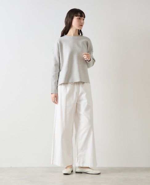 クルーネックニットプルオーバー 詳細画像 ライトグレー 8