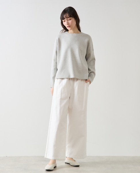 クルーネックニットプルオーバー 詳細画像 ライトグレー 9