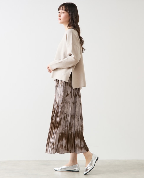 クルーネックニットプルオーバー 詳細画像 ライトベージュ 4