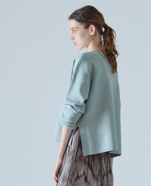 クルーネックニットプルオーバー 詳細画像 ライトブルー 3