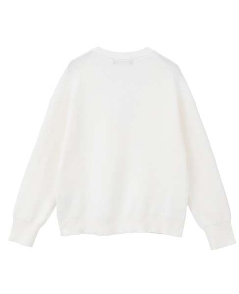 Vネック片畦プルオーバー 詳細画像 ホワイト 12