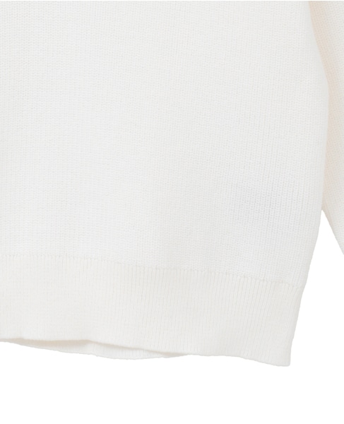 Vネック片畦プルオーバー 詳細画像 ホワイト 15