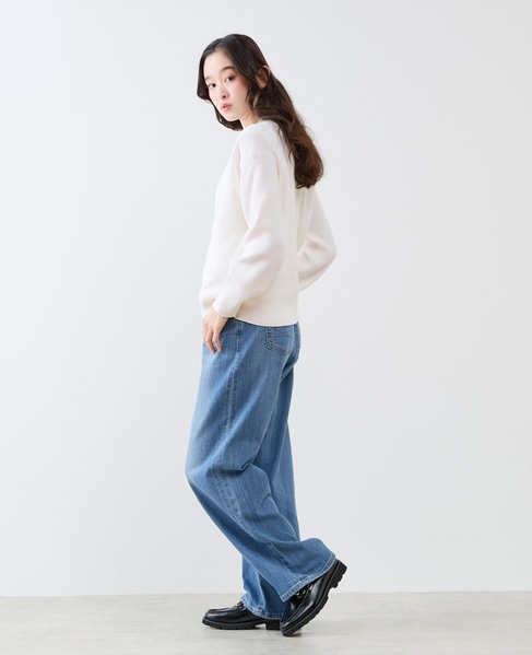 Vネック片畦プルオーバー 詳細画像 ホワイト 4