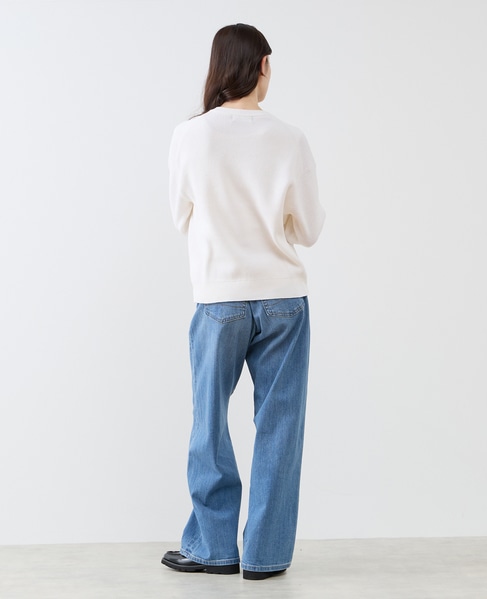 Vネック片畦プルオーバー 詳細画像 ホワイト 6