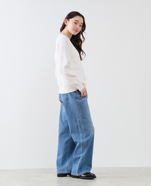 Vネック片畦プルオーバー 詳細画像 ホワイト 8