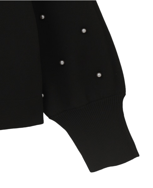 【LOURMARIN】袖パールニットプルオーバー 詳細画像 スミクロ 7