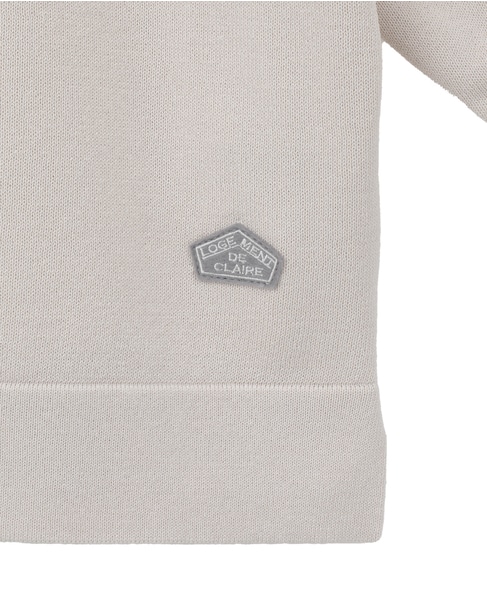 クルーネック5分袖ニットプルオーバー 詳細画像 ライトベージュ 16