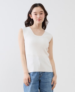 ハイゲージリブノースリーブプルオーバー