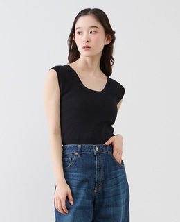 ハイゲージリブノースリーブプルオーバー