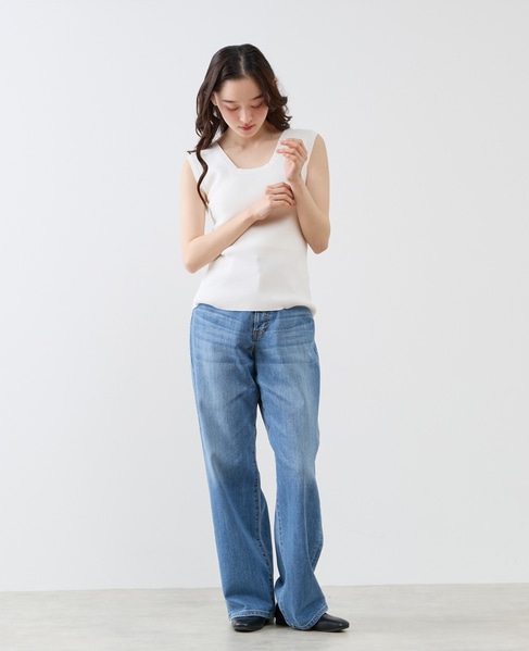 ハイゲージリブノースリーブプルオーバー 詳細画像 オフホワイト 3