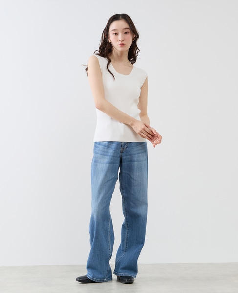 ハイゲージリブノースリーブプルオーバー 詳細画像 オフホワイト 4