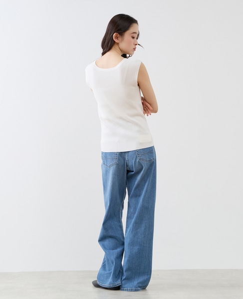 ハイゲージリブノースリーブプルオーバー 詳細画像 オフホワイト 7