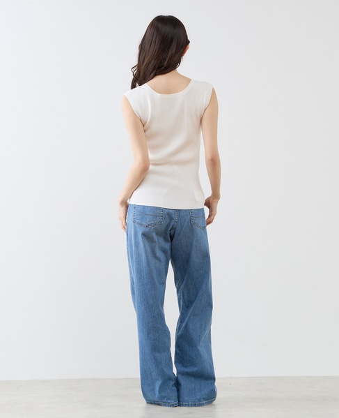 ハイゲージリブノースリーブプルオーバー 詳細画像 オフホワイト 8