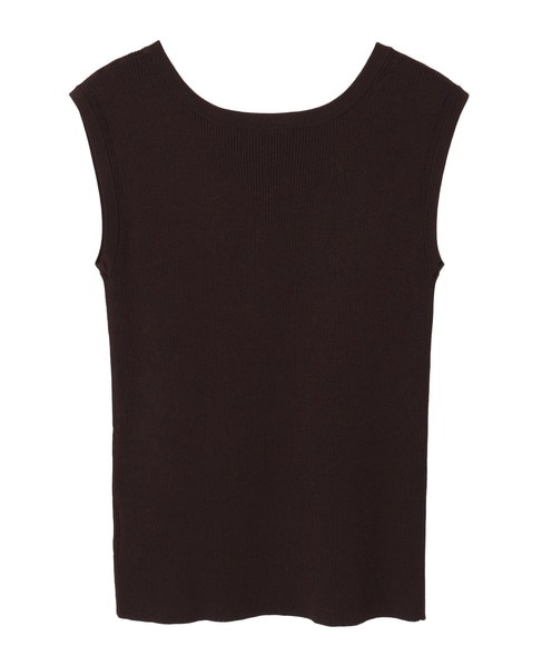 ハイゲージリブノースリーブプルオーバー 詳細画像 ブラウン 13