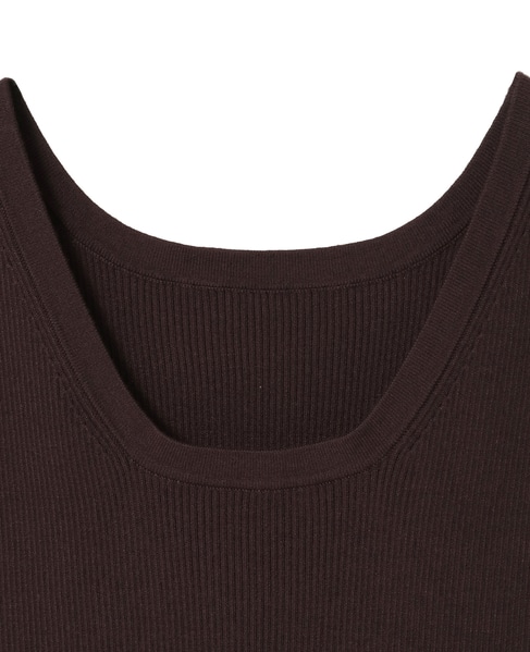 ハイゲージリブノースリーブプルオーバー 詳細画像 ブラウン 14