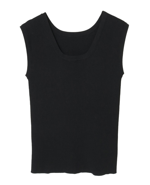 ハイゲージリブノースリーブプルオーバー 詳細画像 ブラック 10