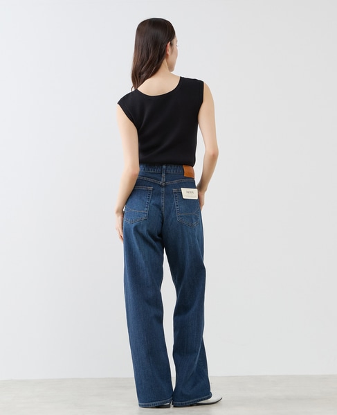 ハイゲージリブノースリーブプルオーバー 詳細画像 ブラック 5