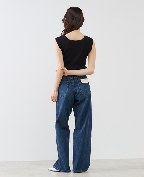 ハイゲージリブノースリーブプルオーバー 詳細画像 ブラック 7