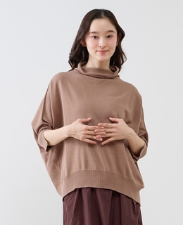 【LOURMARIN】コットンリネン天竺ドルマンニット