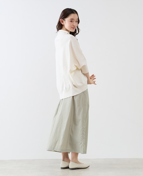 【LOURMARIN】コットンリネン天竺ドルマンニット 詳細画像 オフホワイト 11