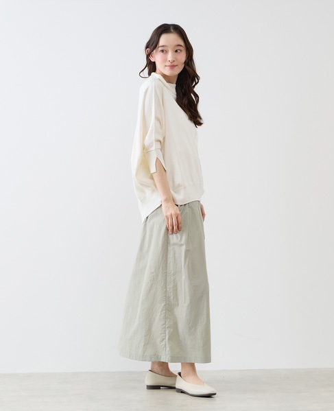 【LOURMARIN】コットンリネン天竺ドルマンニット 詳細画像 オフホワイト 12