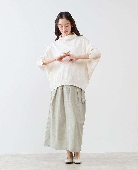 【LOURMARIN】コットンリネン天竺ドルマンニット 詳細画像 オフホワイト 2