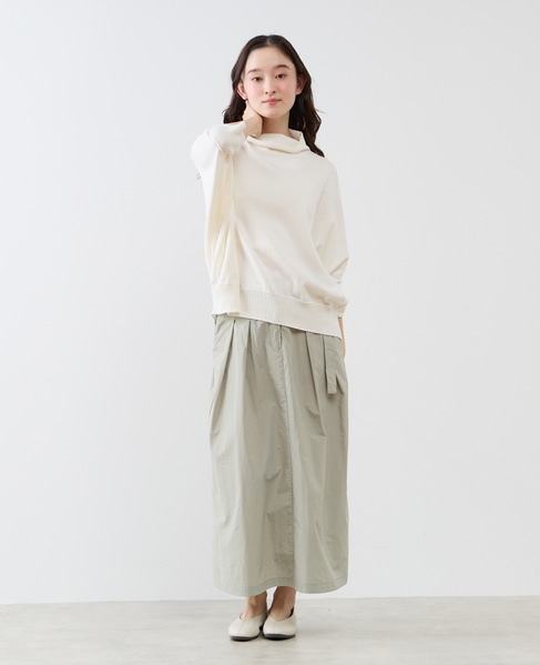 【LOURMARIN】コットンリネン天竺ドルマンニット 詳細画像 オフホワイト 4