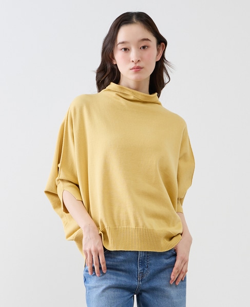 【LOURMARIN】コットンリネン天竺ドルマンニット 詳細画像 イエロー 1