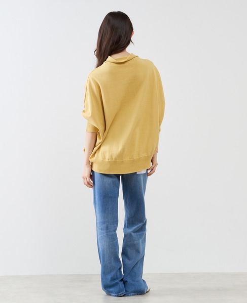 【LOURMARIN】コットンリネン天竺ドルマンニット 詳細画像 イエロー 7