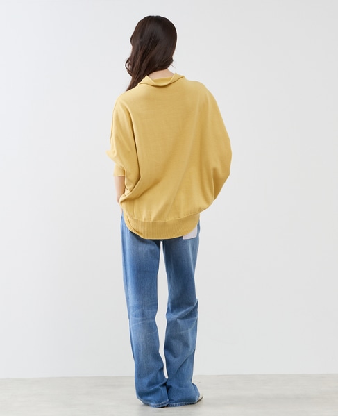 【LOURMARIN】コットンリネン天竺ドルマンニット 詳細画像 イエロー 8