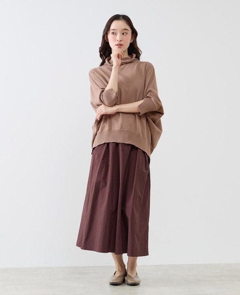 【LOURMARIN】コットンリネン天竺ドルマンニット 詳細画像 モカ 3
