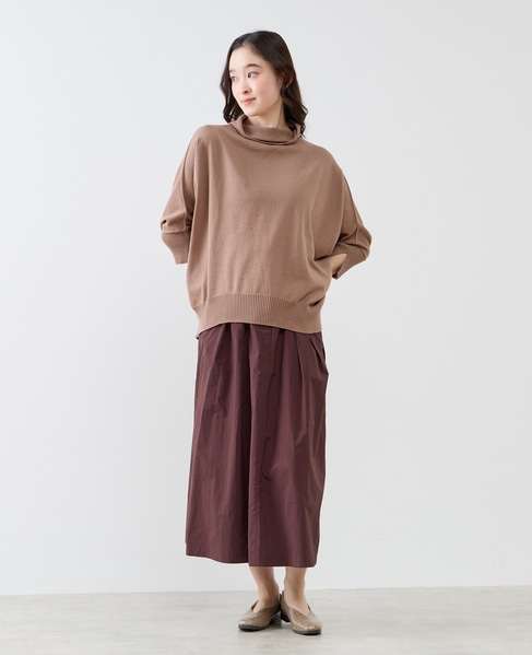 【LOURMARIN】コットンリネン天竺ドルマンニット 詳細画像 モカ 5