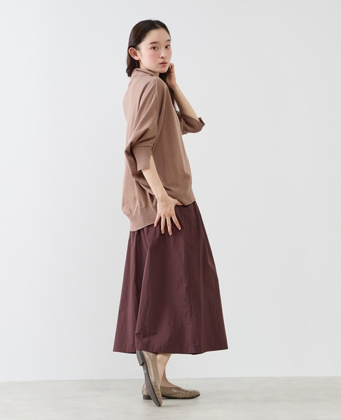 【LOURMARIN】コットンリネン天竺ドルマンニット 詳細画像 モカ 9