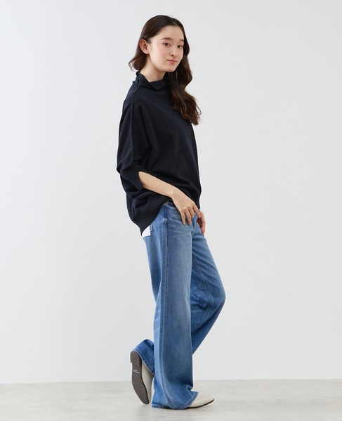 【LOURMARIN】コットンリネン天竺ドルマンニット 詳細画像 ブラック 11