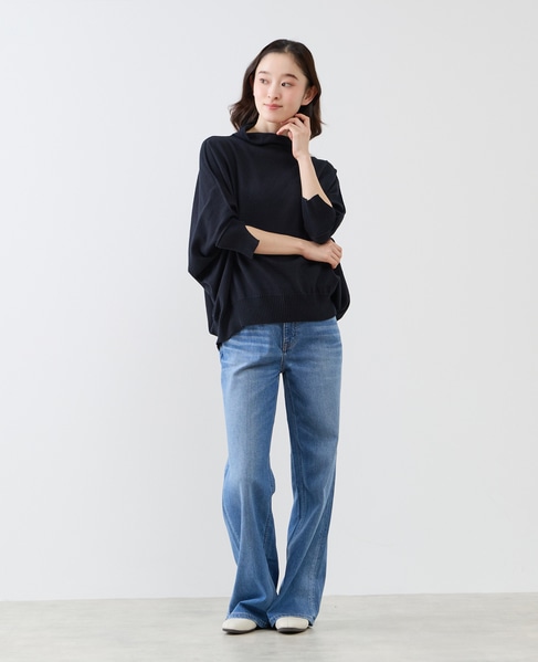 【LOURMARIN】コットンリネン天竺ドルマンニット 詳細画像 ブラック 4