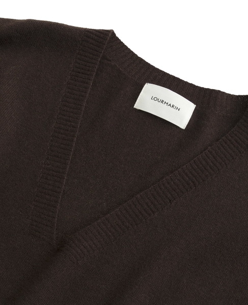 【LOURMARIN】裾フリルVネックジレ 詳細画像 ブラウン 11