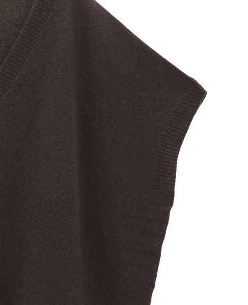 【LOURMARIN】裾フリルVネックジレ 詳細画像 ブラウン 12