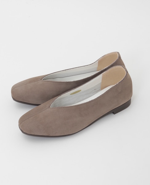 《追加》Vカットフラットシューズ 詳細画像 グレイッシュベージュ 4