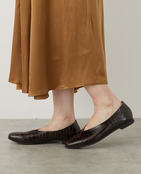 《追加》Vカットフラットシューズ 詳細画像 ブラウン 3