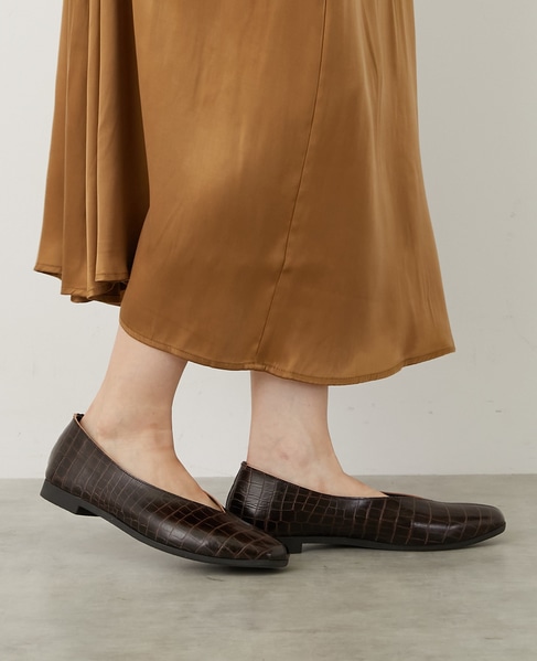 《追加》Vカットフラットシューズ 詳細画像 ブラウン 4