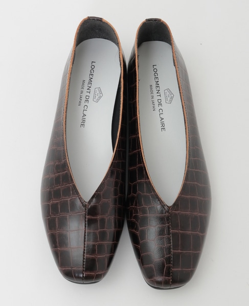 《追加》Vカットフラットシューズ 詳細画像 ブラウン 7