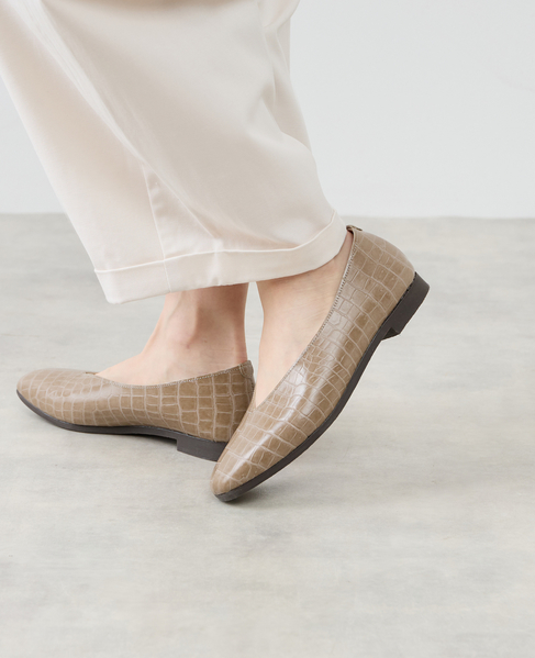 Vカットフラットシューズ 詳細画像 ベージュ 3