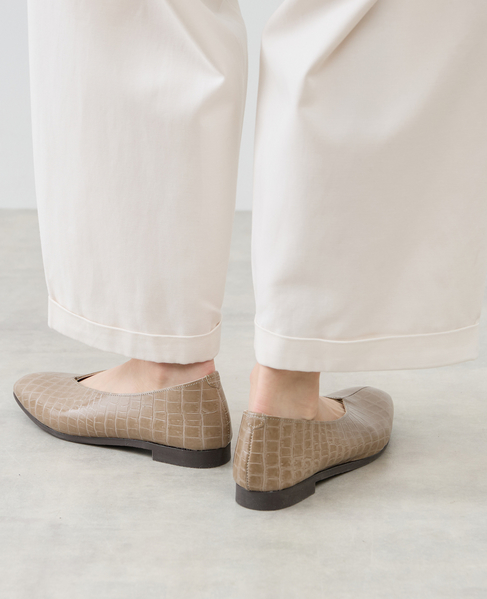 Vカットフラットシューズ 詳細画像 ベージュ 4