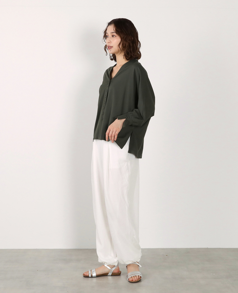 【LOURMARIN】Vネックドルマンカーデ 詳細画像 カーキ 4